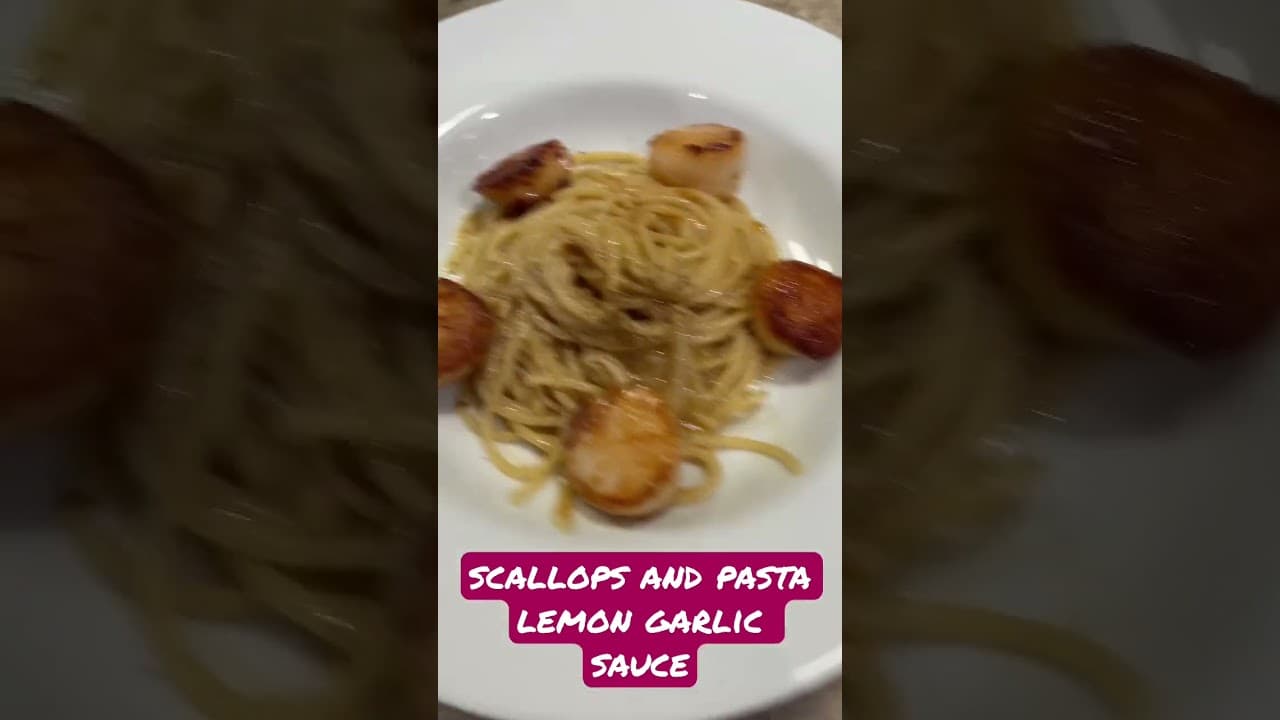 scallops and pasta lemon garlic sauce with shrimp cocktail #blackcreator #foodie — BFAM Cooking