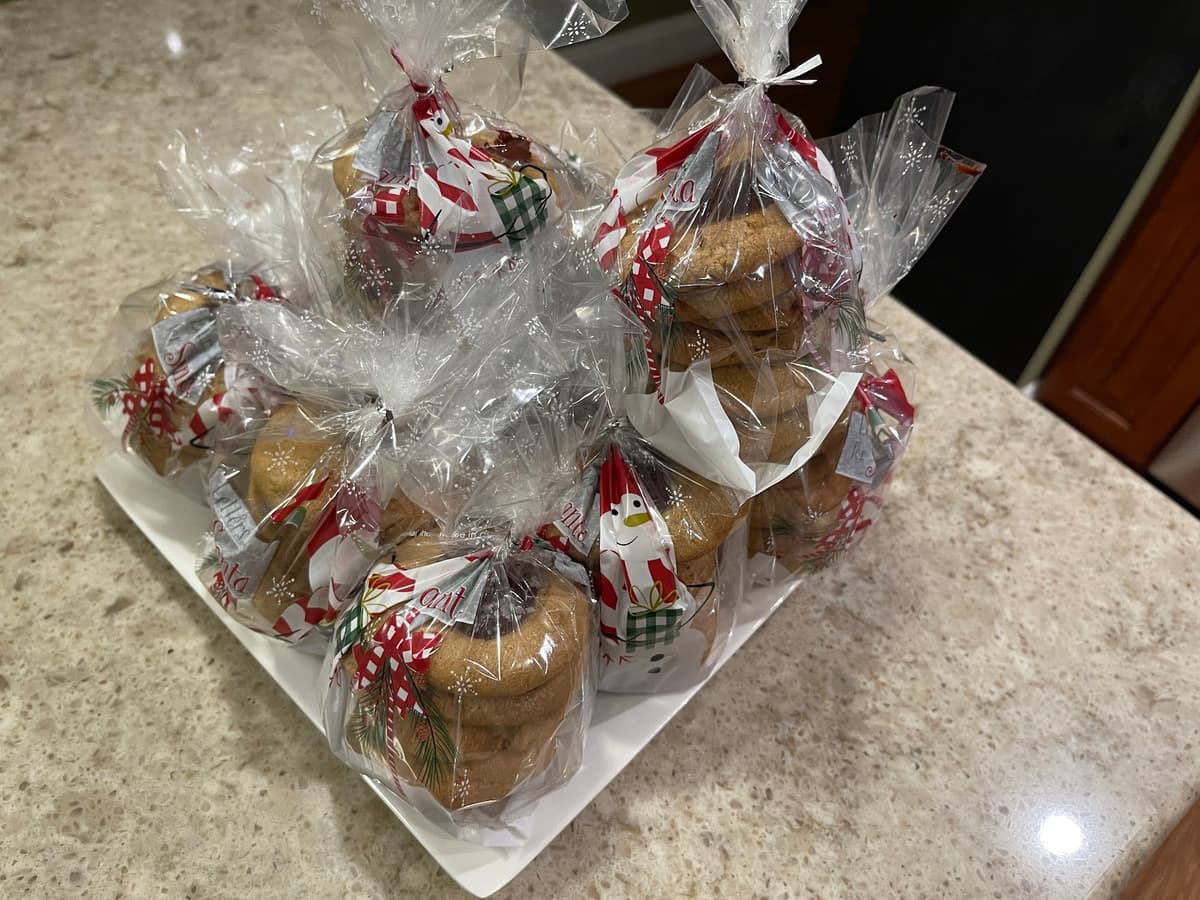 Holiday Peanut Butter Chocolate Thumbprint Cookies