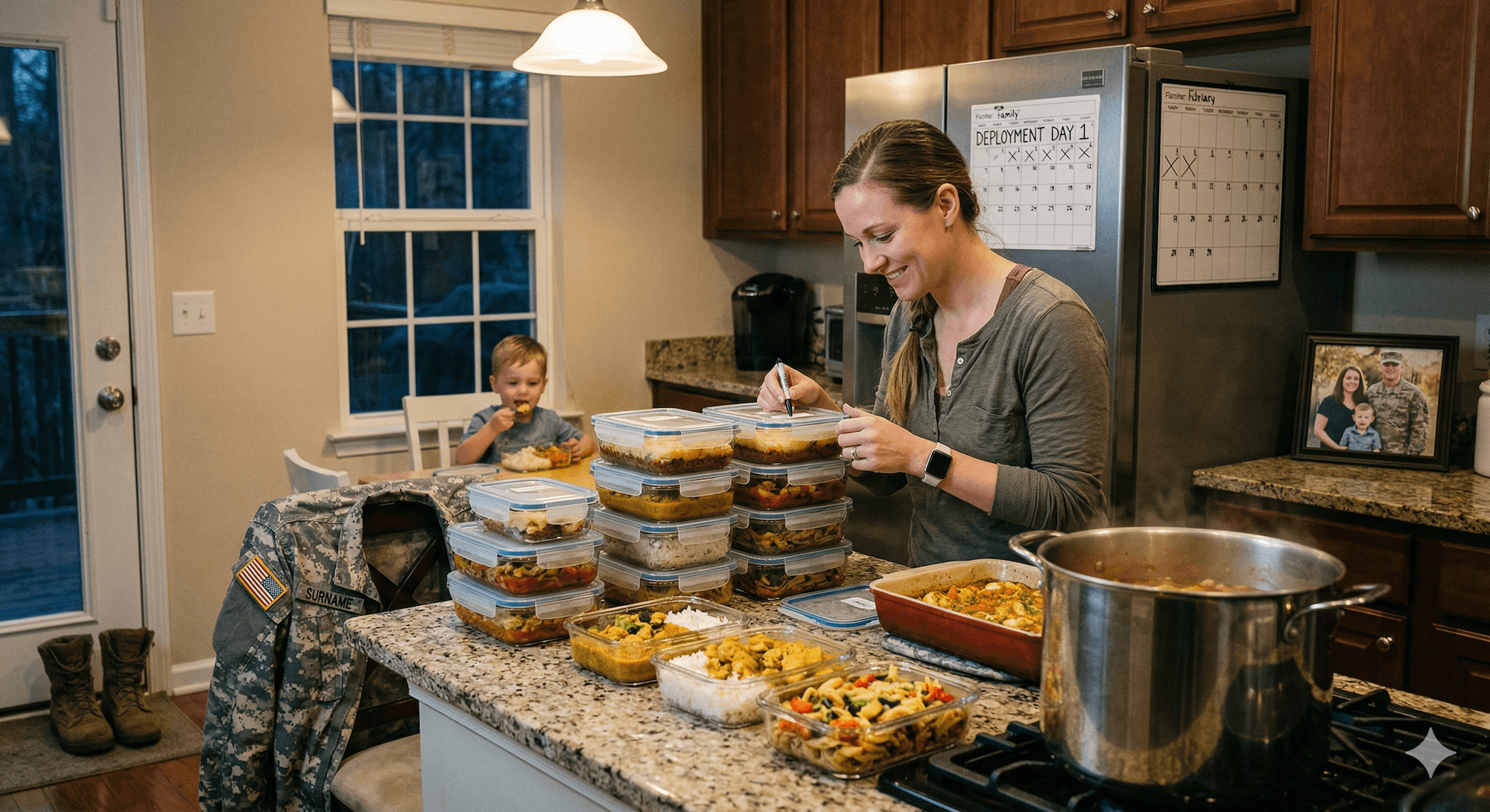 Featured Image: Batch Cooking for Deployment: How Military Spouses Feed the Family When One Parent Is Gone